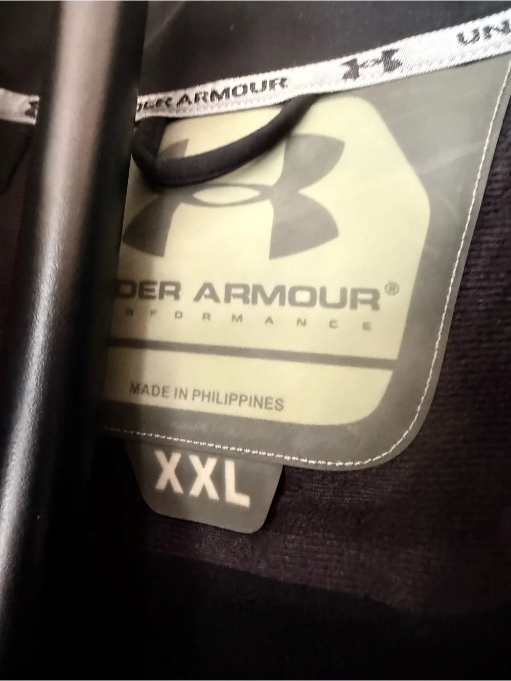 Under Armour Men's Black Performance Full-Zip Jacket with White Accents